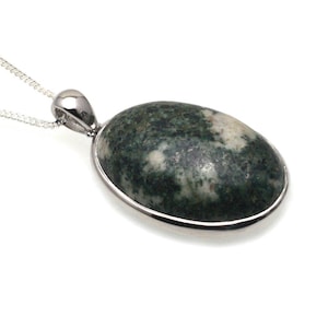 Preseli Bluestone &amp; Silver Pendant ~31mm | PPB1
