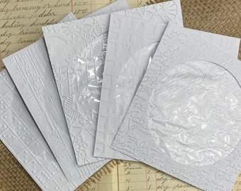 CD Sleeves*White Window Envelopes*5x5 Envelope with flap and Tuck*Set of 10 CD Sleeves*Junk Journal Storing Scrapbook