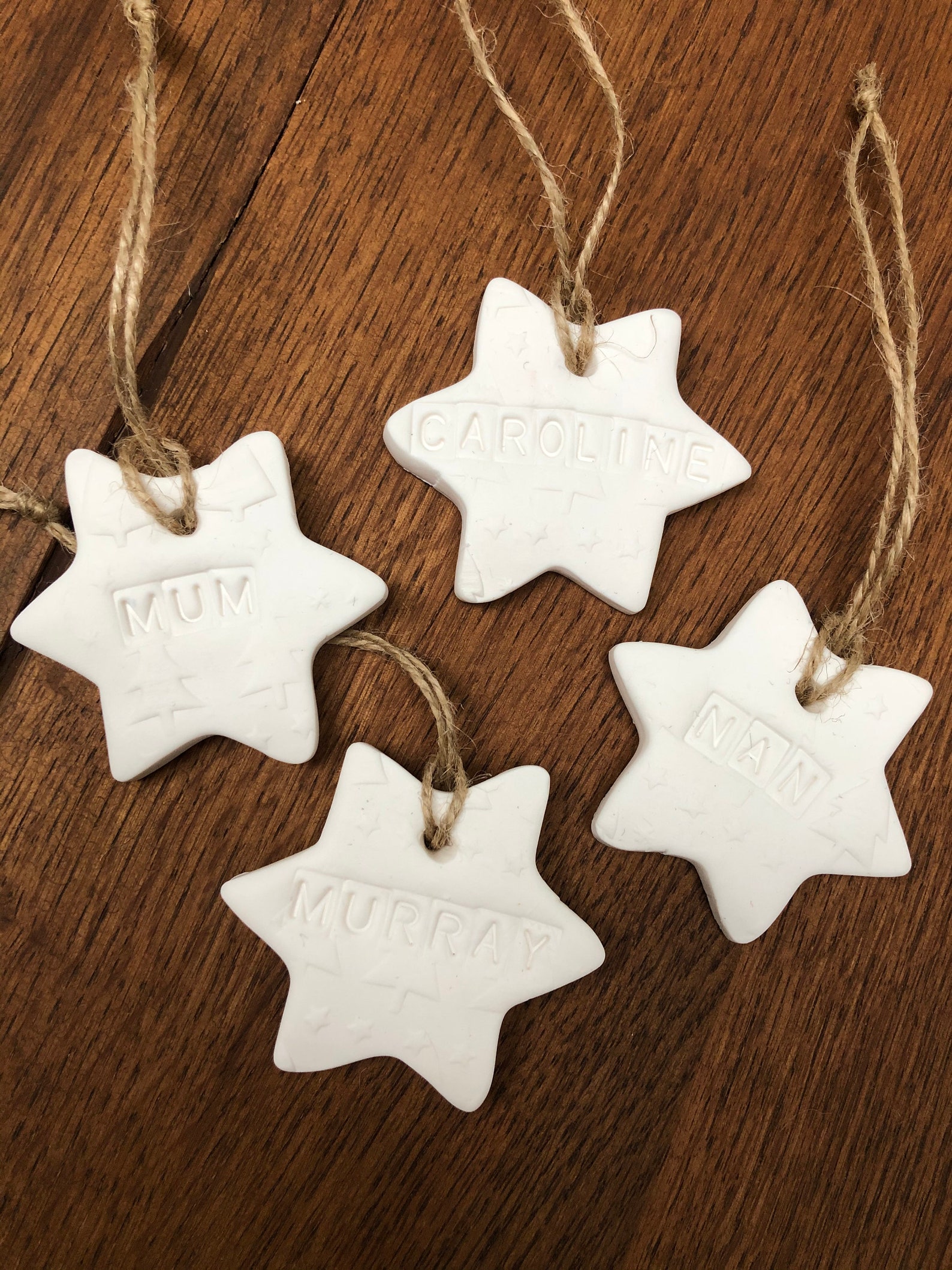 Personalised Christmas Tree Decoration Festive Present Label Etsy