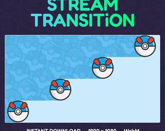 Stream Stinger Transition: Pokémon Poké Ball Great Ball (Digital Download)