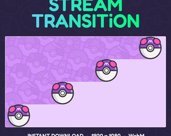 Stream Stinger Transition: Pokémon Poké Ball Master Ball (Digital Download)