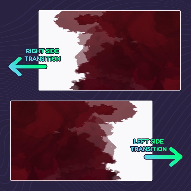 Stream Stinger Transition: Blood Red Watercolor Clouds (Digital Download) image 2