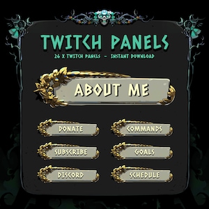 Hades 2 Twitch Panels / Hades II Greek Mythology Twitch Profile Panels