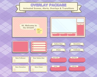 Animated Twitch Overlay Package: Animal Crossing Theme