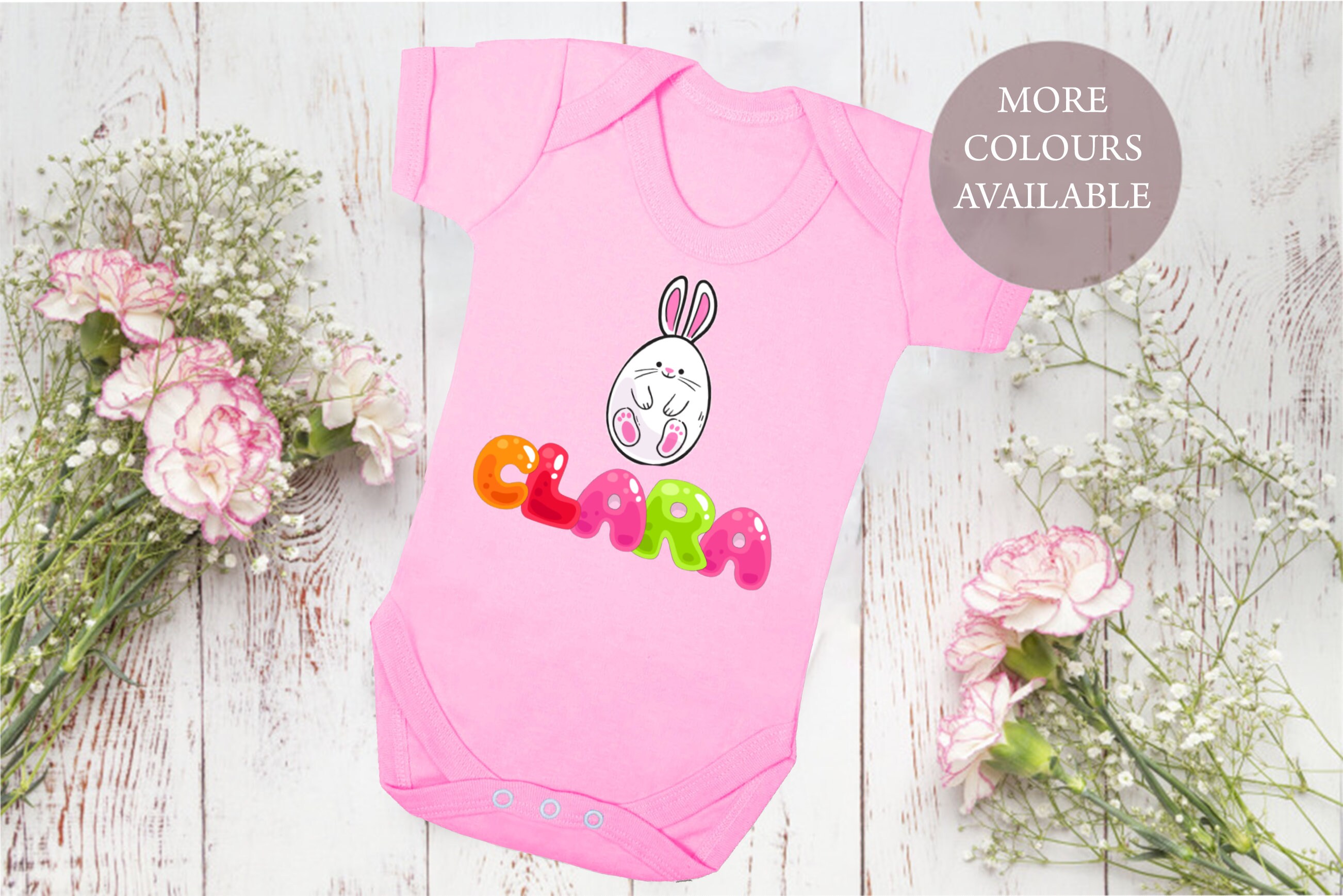 Baby Onesie Personalised Baby Clothes First Easter Gift Etsy