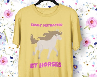 Easily Distracted by Horses Softstyle Tee