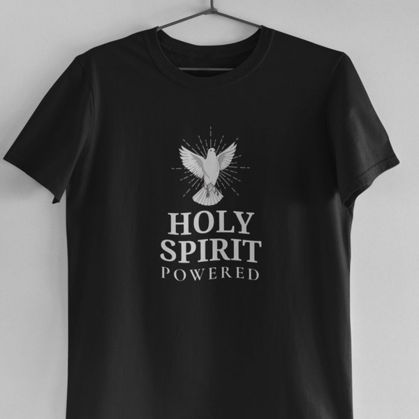 Holy Spirit Powered Christian Shirts Great Clothing Gifts for Women Faith TShirt for Men Jesus Shirt Easter Tees Holy Spirit T-Shirts