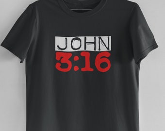John 3:16 Bible Verse Shirt Christian Shirts Gifts for Women Jesus TShirt