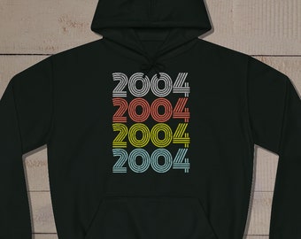 Born in 2004 Hoodie, 2004 Birth Year Pullover, 18th Birthday Gift For Her, 18 Year Old Gifts For Boys And Girls, 18 Bday For Son Or Daughter