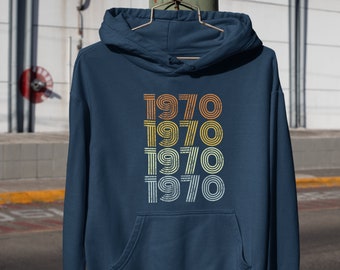 1970 Birthday Hoodie - A 53rd Birthday Gift for Him or Her