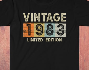 Level Up Your Birthday Game with our 'Vintage 1983 Limited Edition' 40th Birthday Shirt!