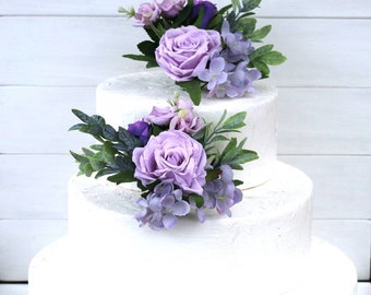 lilac wedding cake topper Purple cake topper flower cake topper lilac cake topper lavender cake topper boho cake topper one cake topper