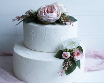 Floral cake topper wedding cake flower floral topper boho cake topper blush cake topper rustic cake topper rose cake topper anniversary cake