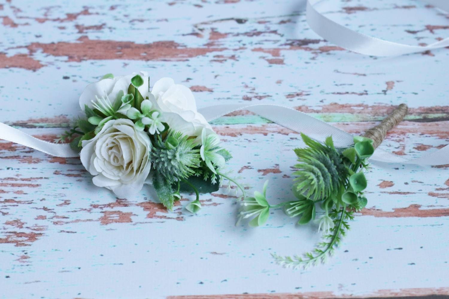 Thistle corsage rustic corsage flower corsage wedding wrist Etsy