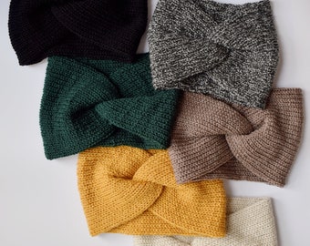 earwarmer New Knit The Change Tricot\u00e9 Twist Band Headband Handmade