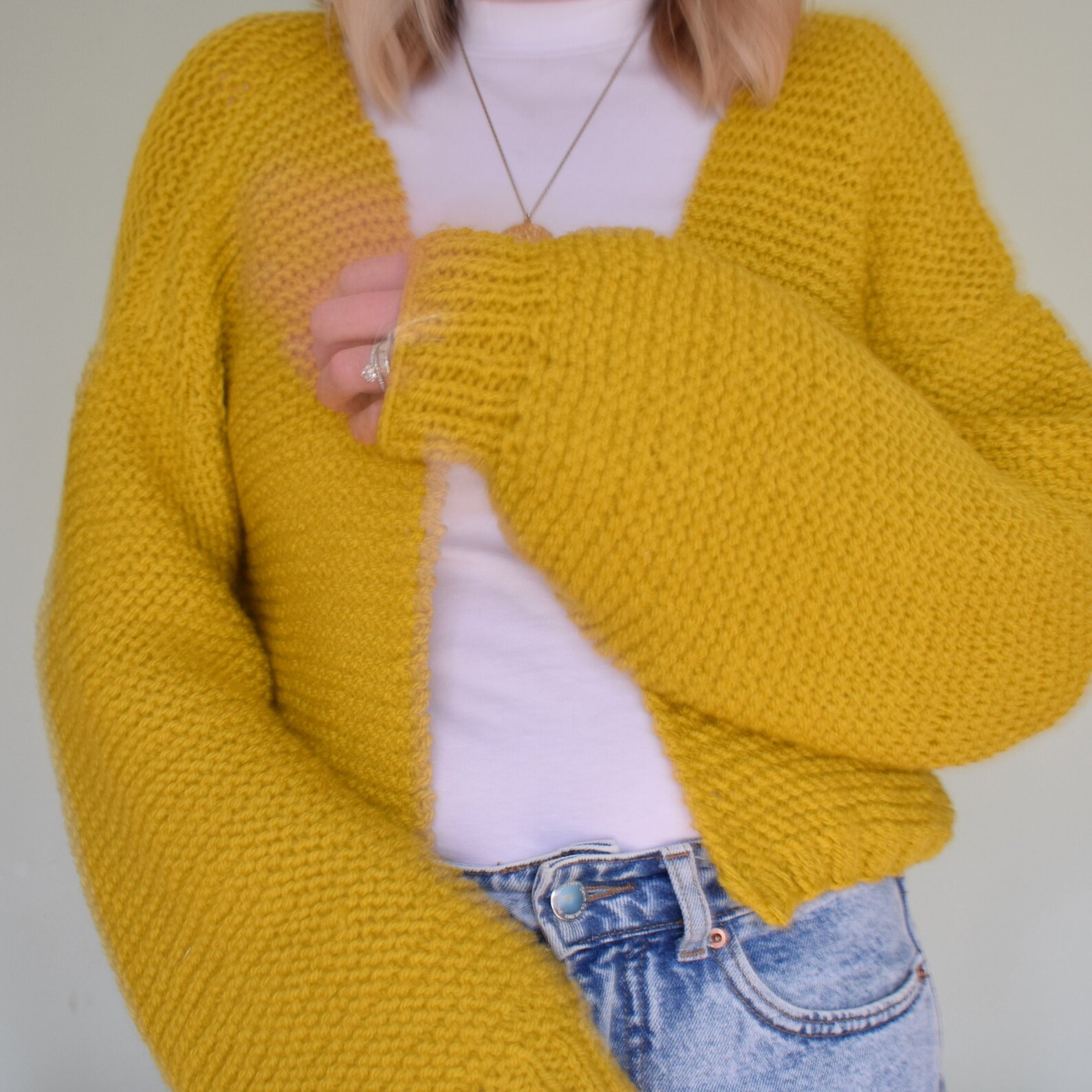 Knitting Pattern Relaxed Cardigan Bubble Sleeve Cardigan Etsy UK