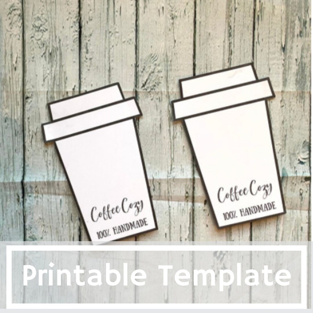 Printable Coffee Cozy Display Template Downloadable PDF - Etsy