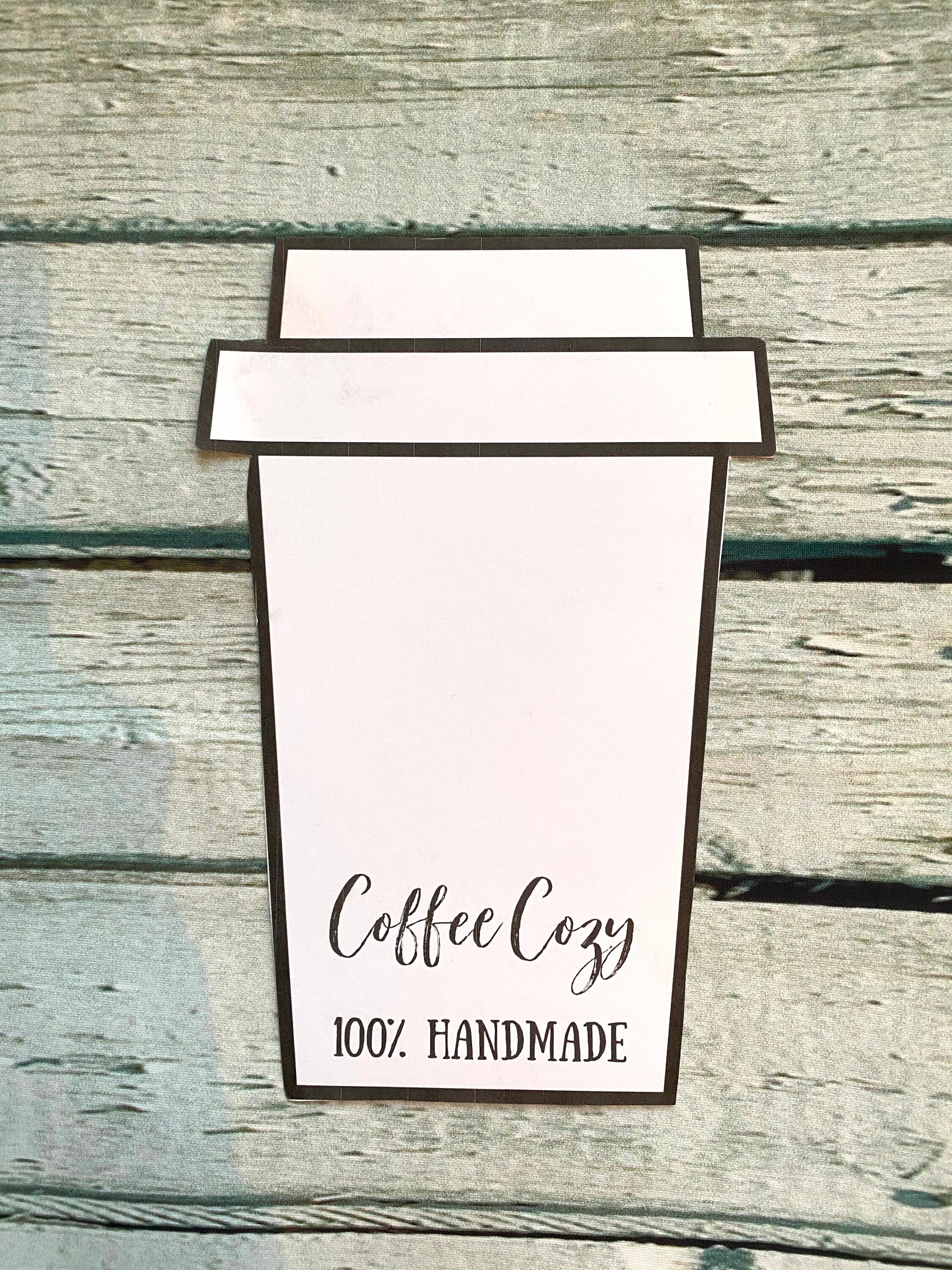 Printable Coffee Cozy Display Template Downloadable PDF Display Card ...
