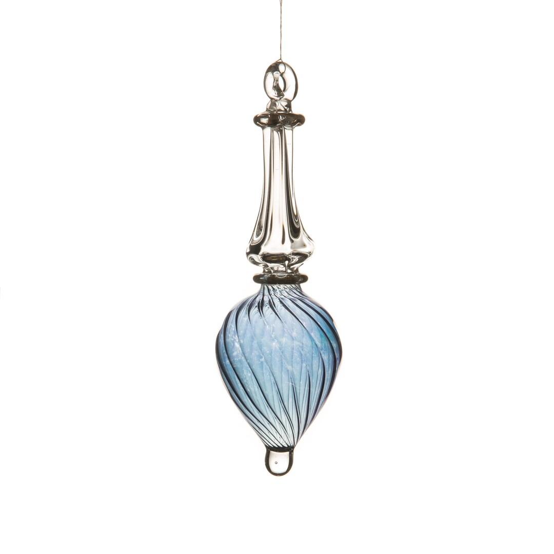 Christmas Ornaments Ribbed Blue Glass Ornaments for Christmas Trees Christmas Tree Decorations