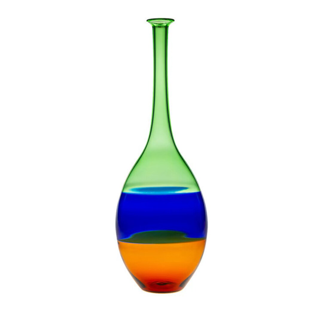 Art Deco Vase Multicolored Vase Blown Glass Vase Bud Vase Personalized