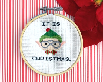 Cross Stitch Pattern - Elf Dwight Ornament