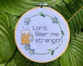 Cross Stitch Pattern - Lord Beer Me Strength