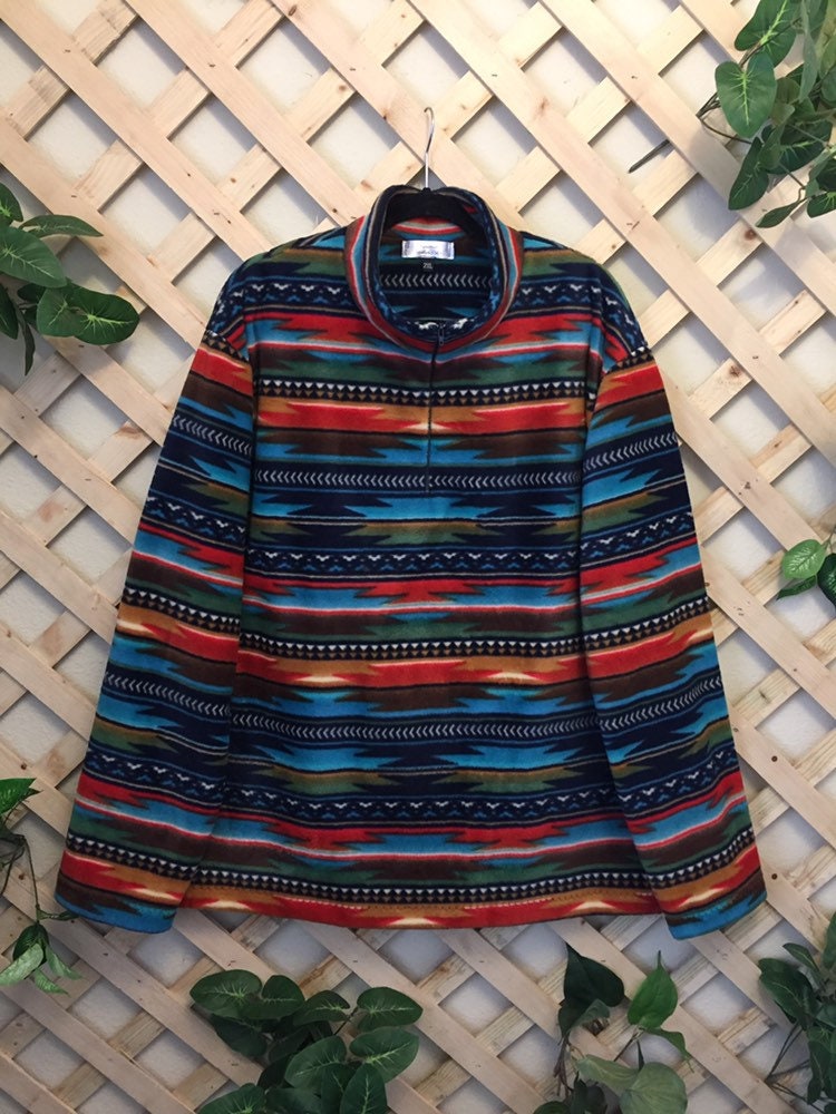 aztec pullover fleece mens