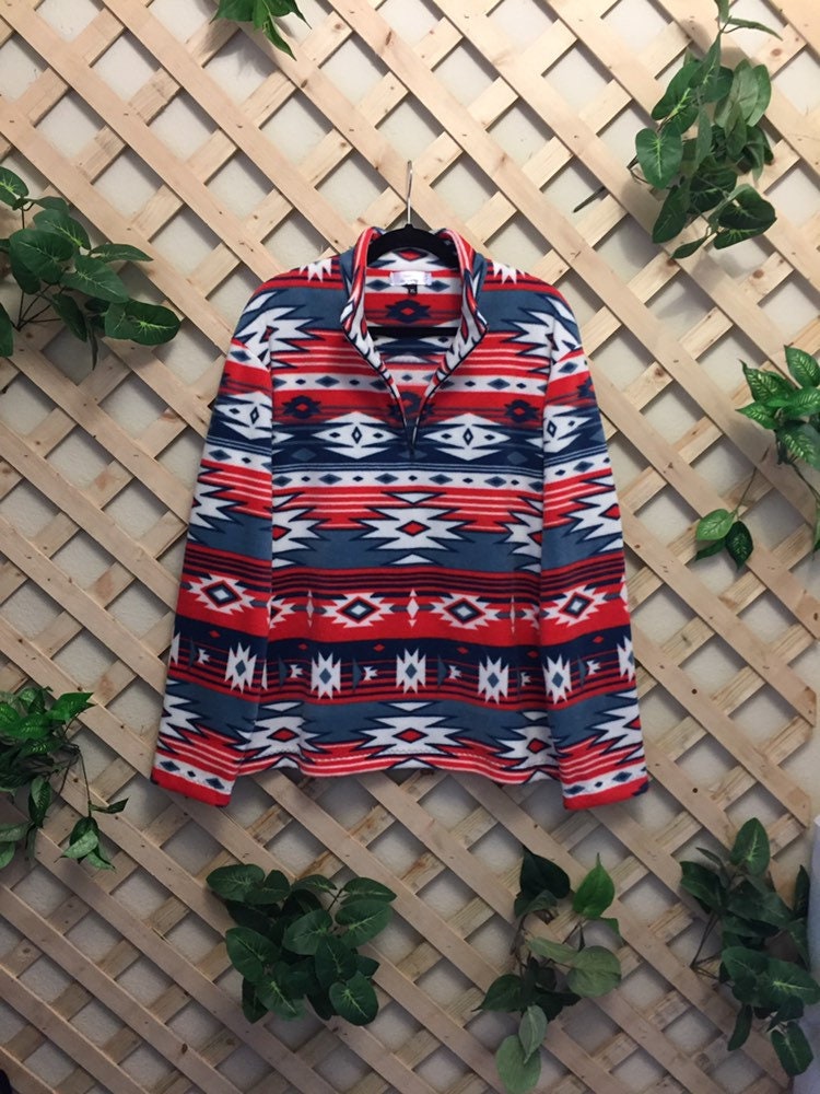 Aztec Fleece Pullover Unisex XL RI Etsy