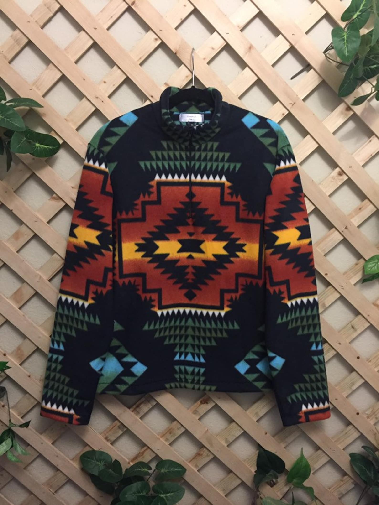Aztec Fleece Pullover Unisex Medium WB Etsy