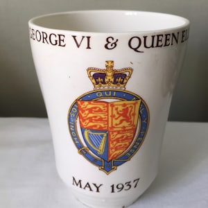 1937 Coronation Mug, commemorating the coronation of King George VI and Queen Elizabeth.