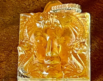 Jugendstil Lalique Masque de Femme Kristallanhänger