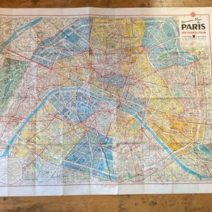 Nouveau Plan de Paris, 1960s Paris, from Cartes Taride