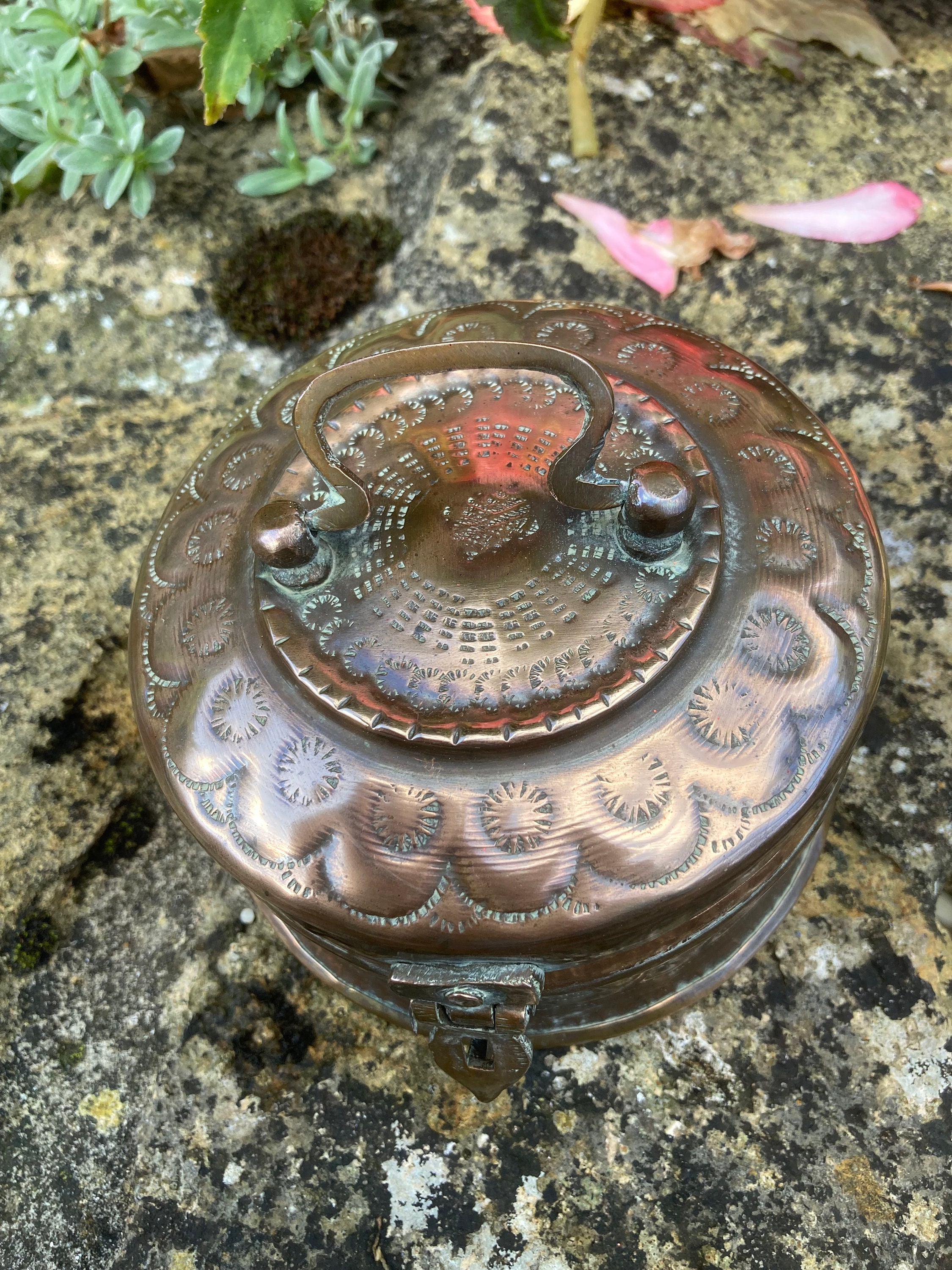 Vintage Indian Brass and Copper Spice Box Etsy UK