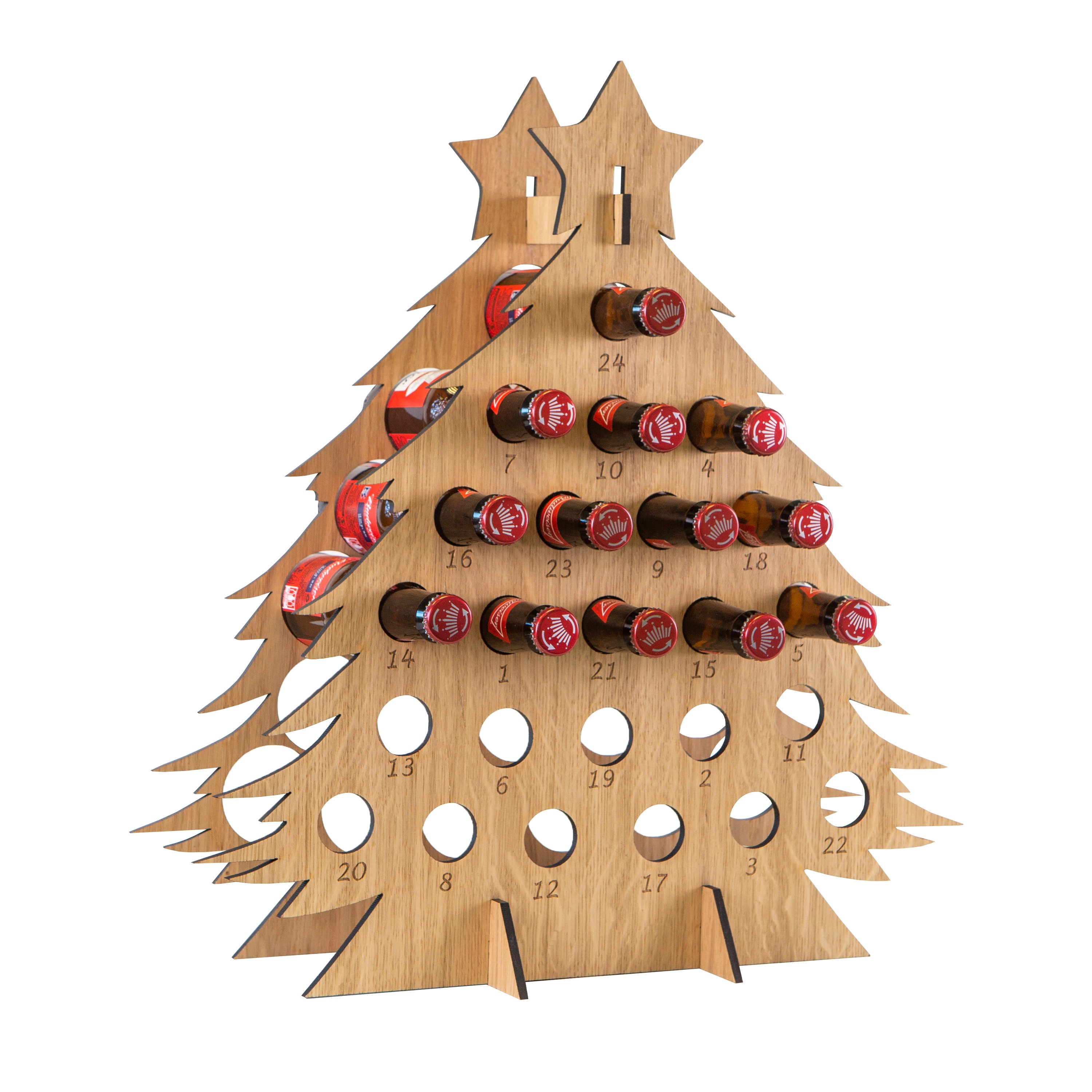 Beer Christmas Tree Advent Calendar Wooden Countdown To Etsy