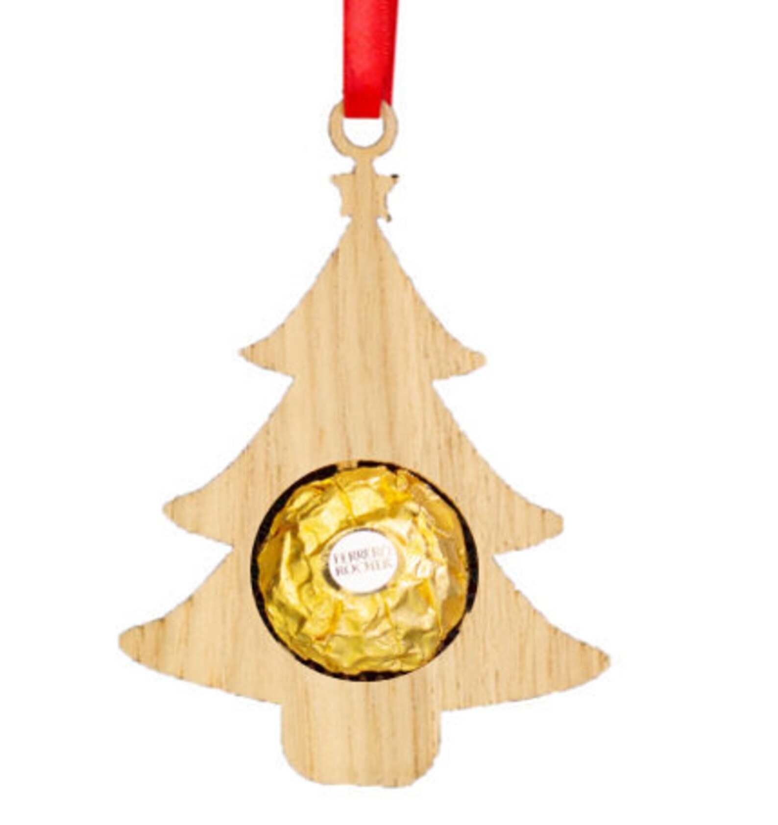Christmas Tree Chocolate Ornament Wooden Shaped Bauble Etsy