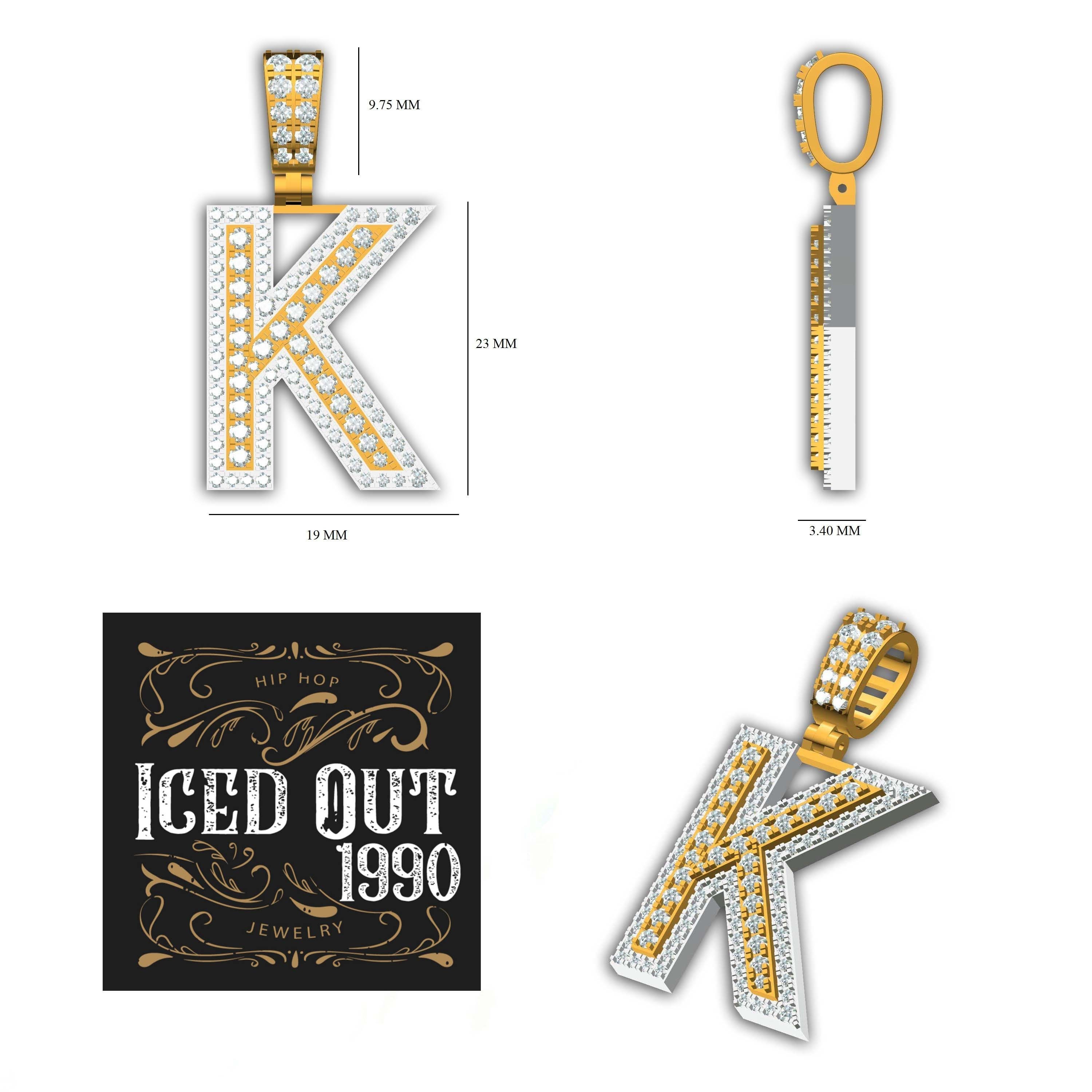 k letter pendant