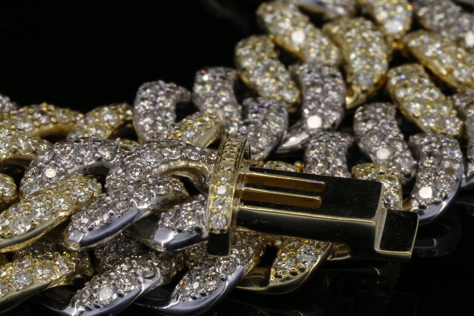 18 Diamond Cuban Link Chain in 925/10k / Cuban Choker / Etsy