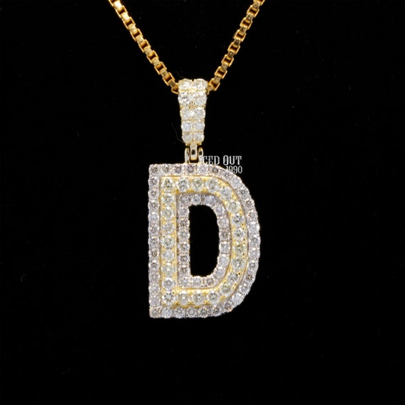 Letter Pendant D 10k Solid Gold Large A 