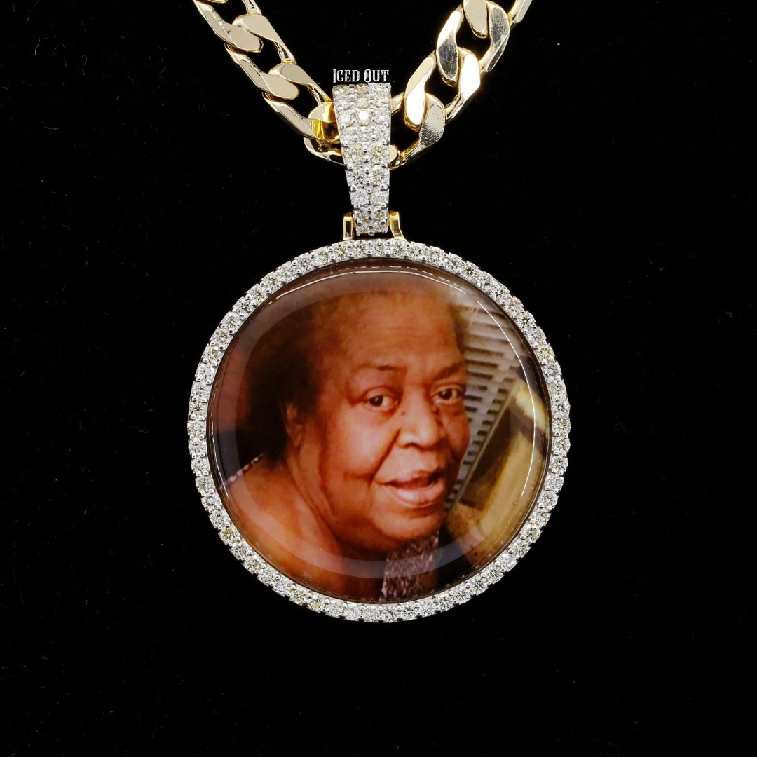 Custom Photo Memory Charm Pendant VVS Moissanite Picture Pendant Iced Out Hip Hop Pendant