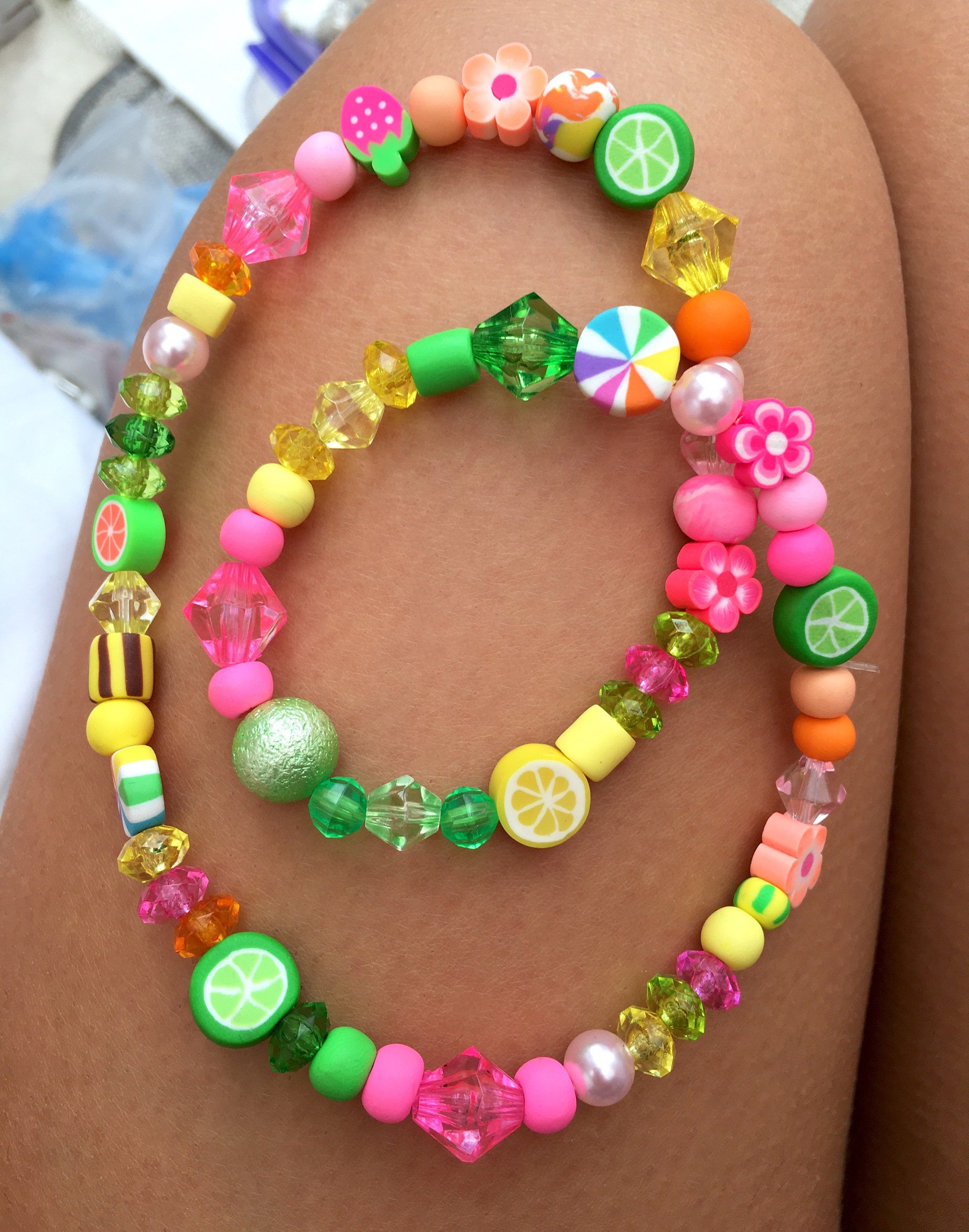 Y2K Beaded Necklace 90s Bead Necklace Nostalgic 90s Etsy