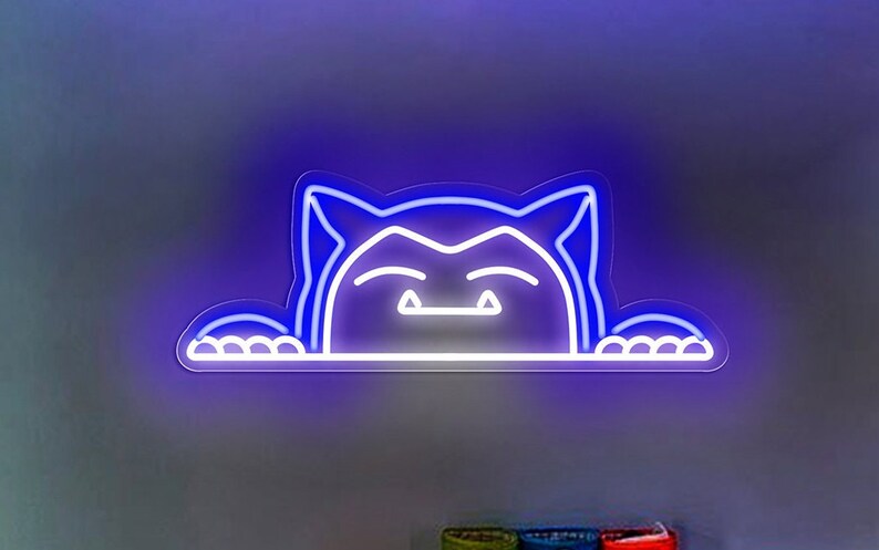 Snorlax Neon Sign LED Neon Sign Red Neon Sign Custom Neon | Etsy Canada