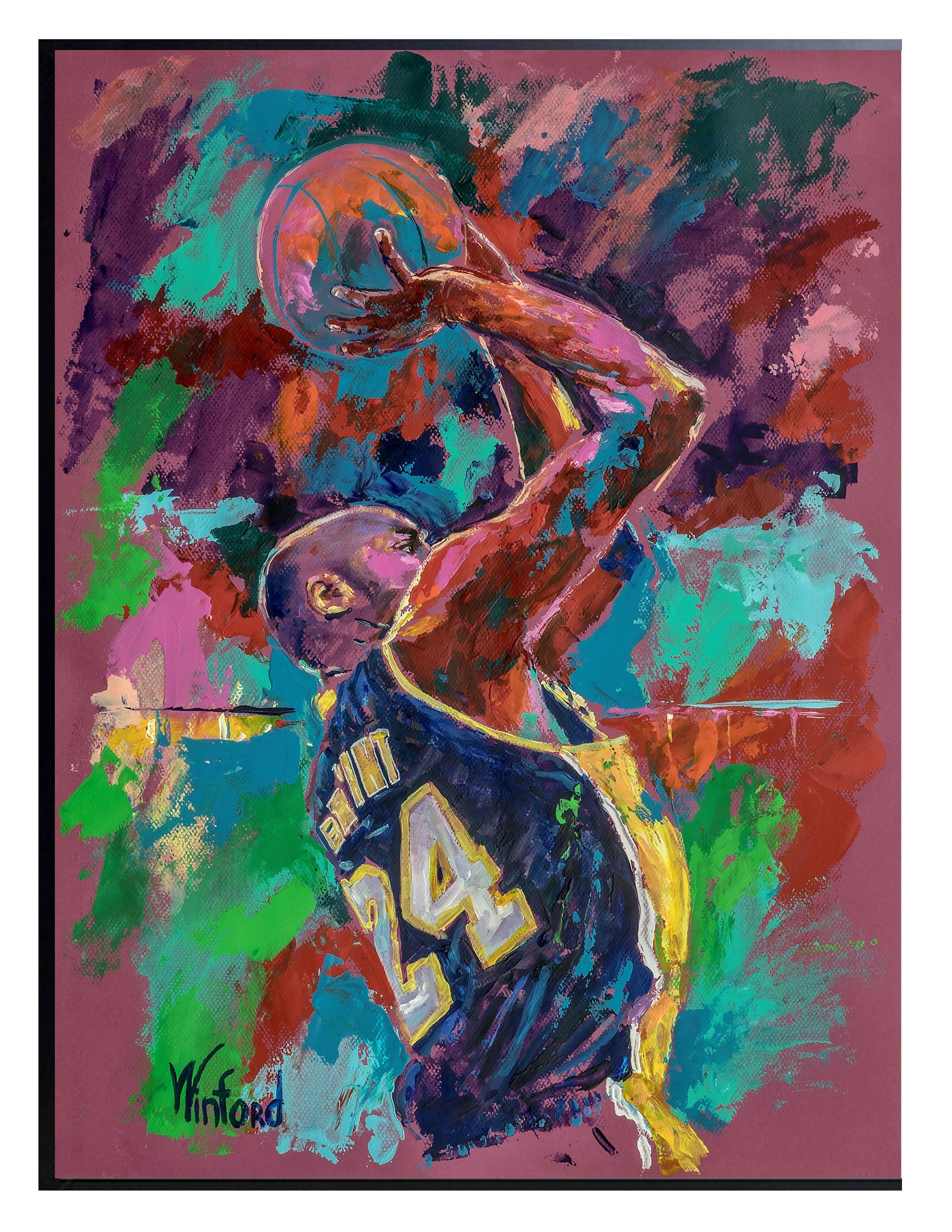 KOBE BRYANT Framed 18H X 12W X 1.5D Inch Etsy