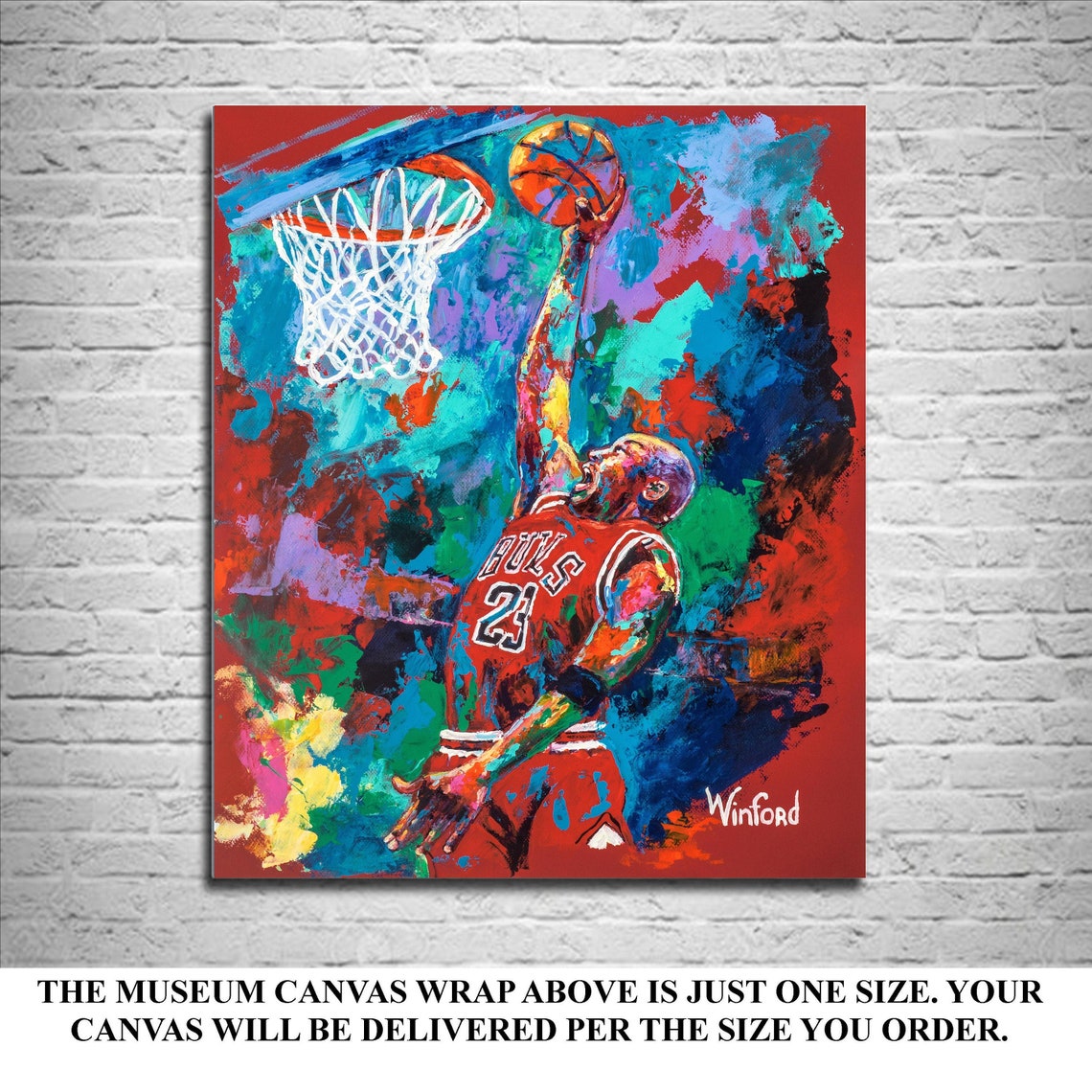 Michael Jordan Framed 24H X 18W X 1.5D Inch Premium Canvas Art Etsy