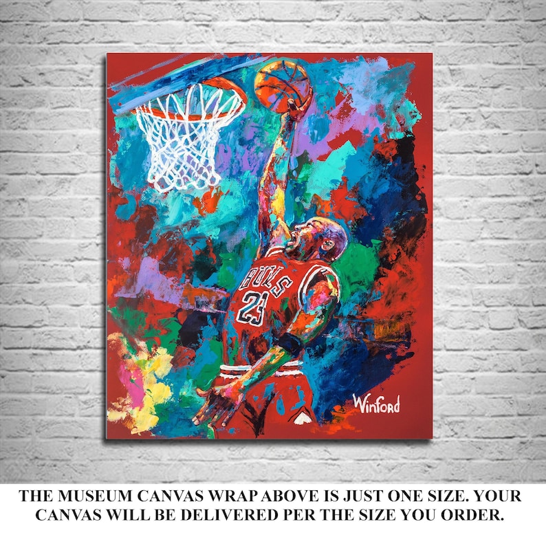 Michael Jordan Framed 24H X 18W X 1.5D Inch Premium Canvas Art Etsy