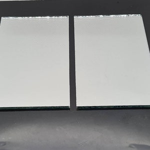 6 Pieces, Silver Glass Mirror Tiles, Size 5 X 10 cm, Thickness 2 mm. Art&Craft