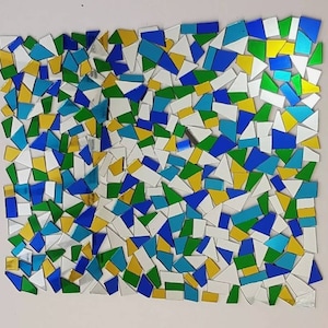 500 Pieces,  Mixed Colours Glass Mirror Off Cuts,  1.8 Thickness,  Art&Craft