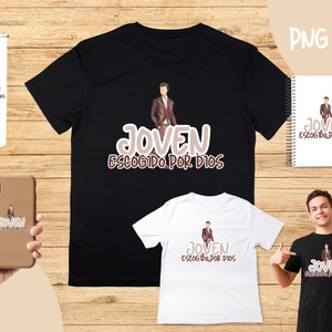 Joven Escogida/o Por Dios PNG Files para Cricut y Sublimation Download Regalo Cristiana, Camisa Cristiana, Camisa de Dios