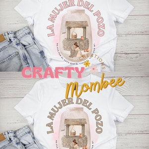 La Mujer Del Pozo En 5 Colores PNG Files Para Cricut y Sublimacion Download Regalo Cristiana, Camisa Cristiana, Camisa de Dios