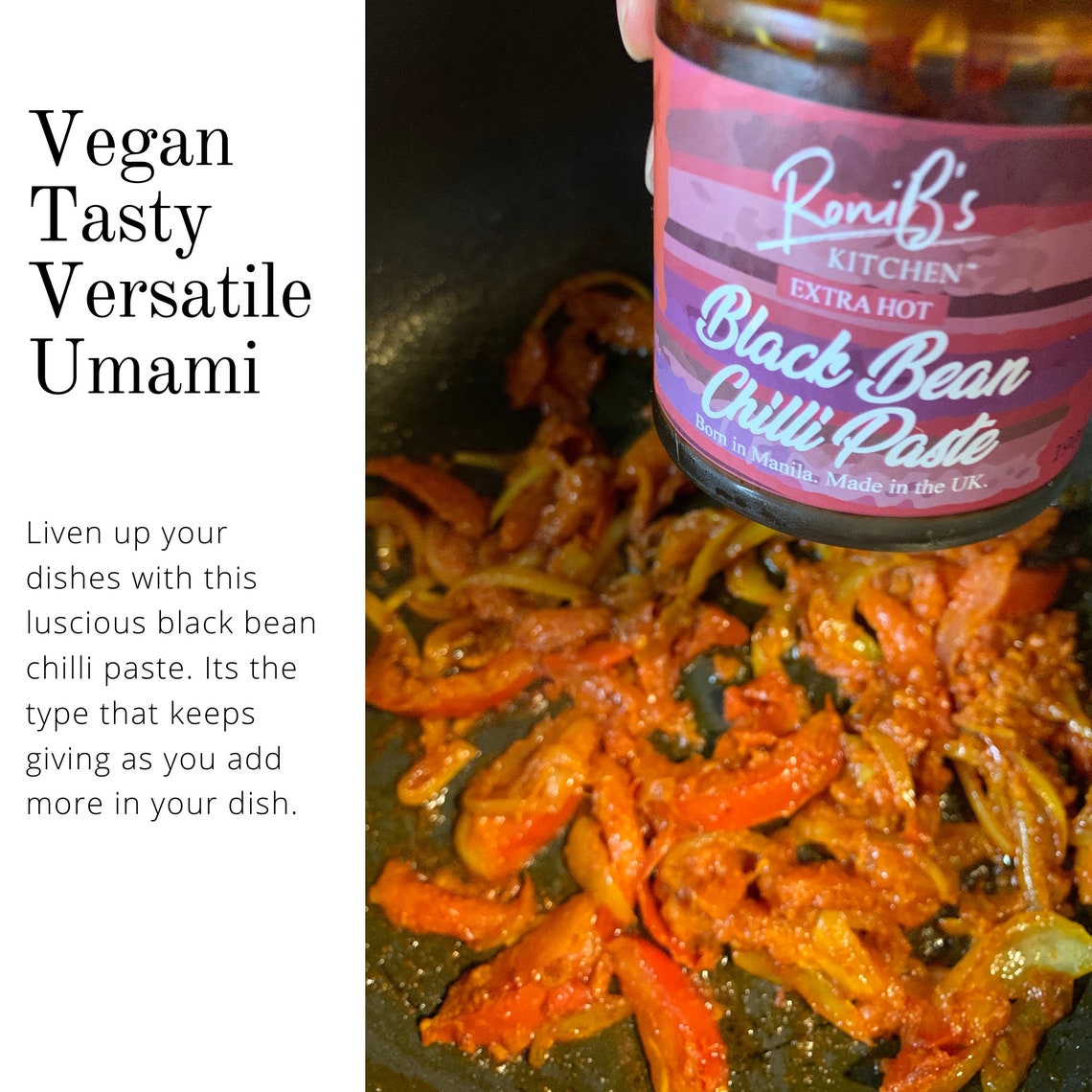 Black Bean Chilli Paste Vegan Natural Ingredients Etsy