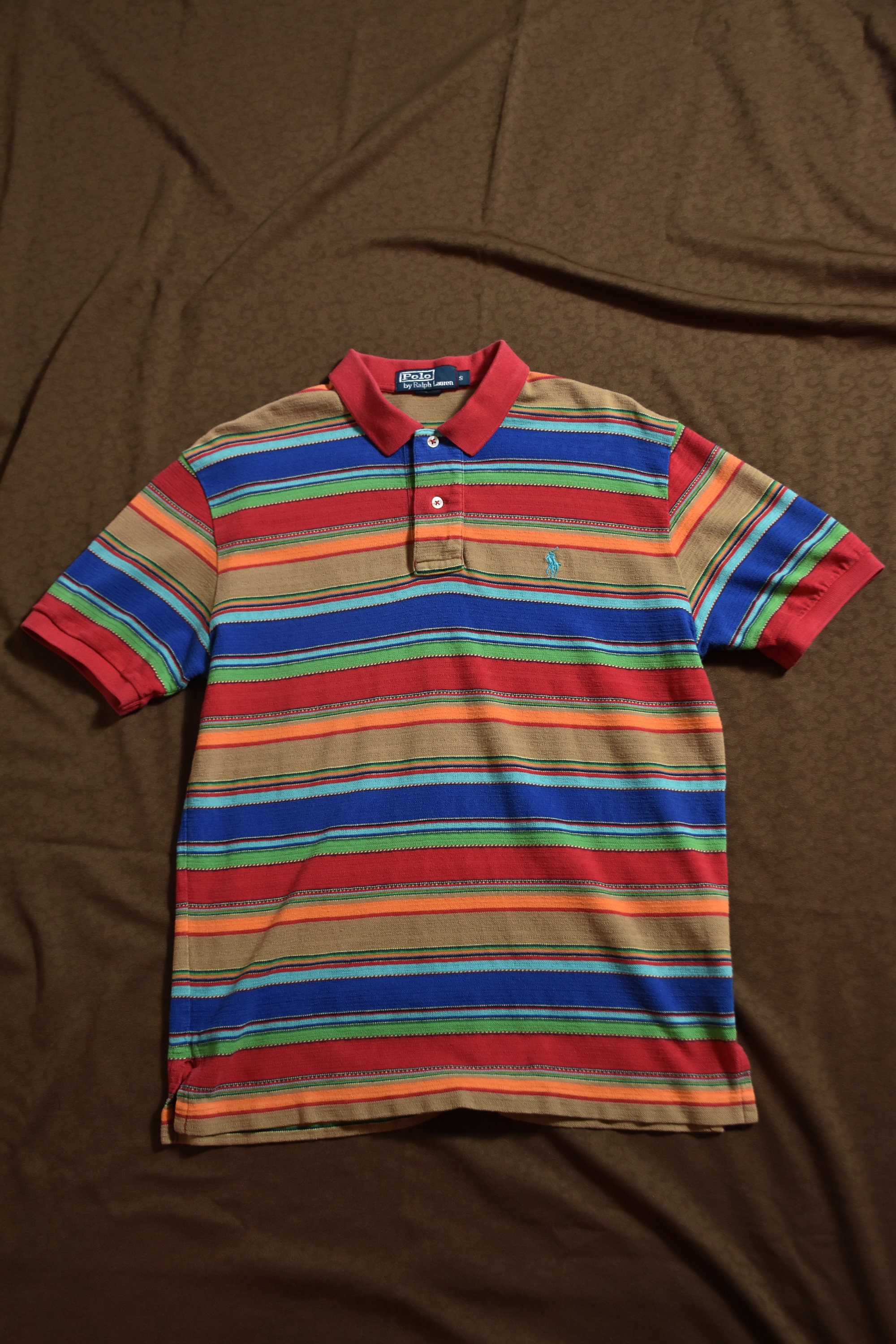 Polo Ralph Lauren Vintage Rainbow Striped Polo Shirt - Etsy